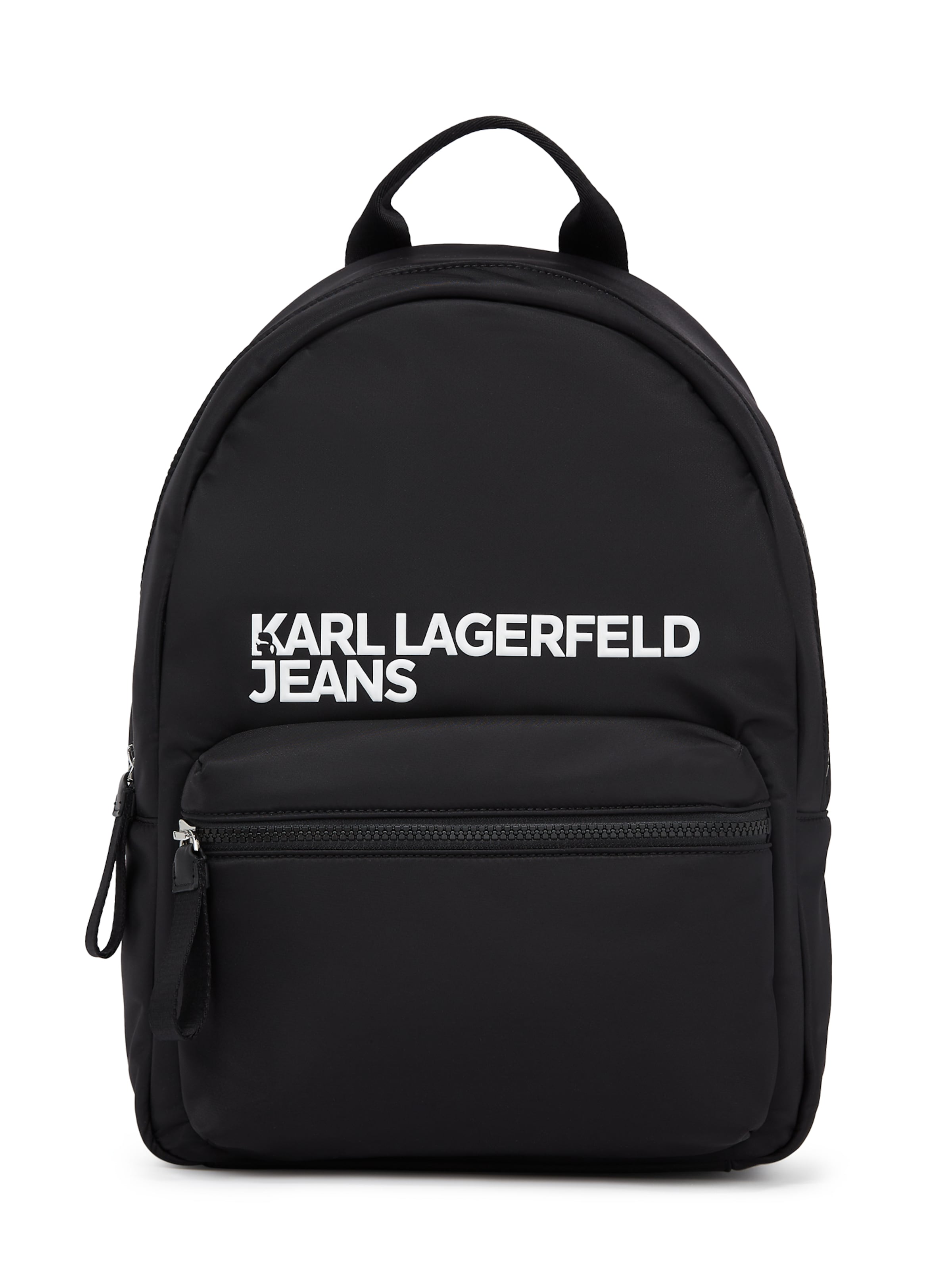 melns KARL LAGERFELD JEANS Mugursoma 'ESSENTIAL': no priekšpuses