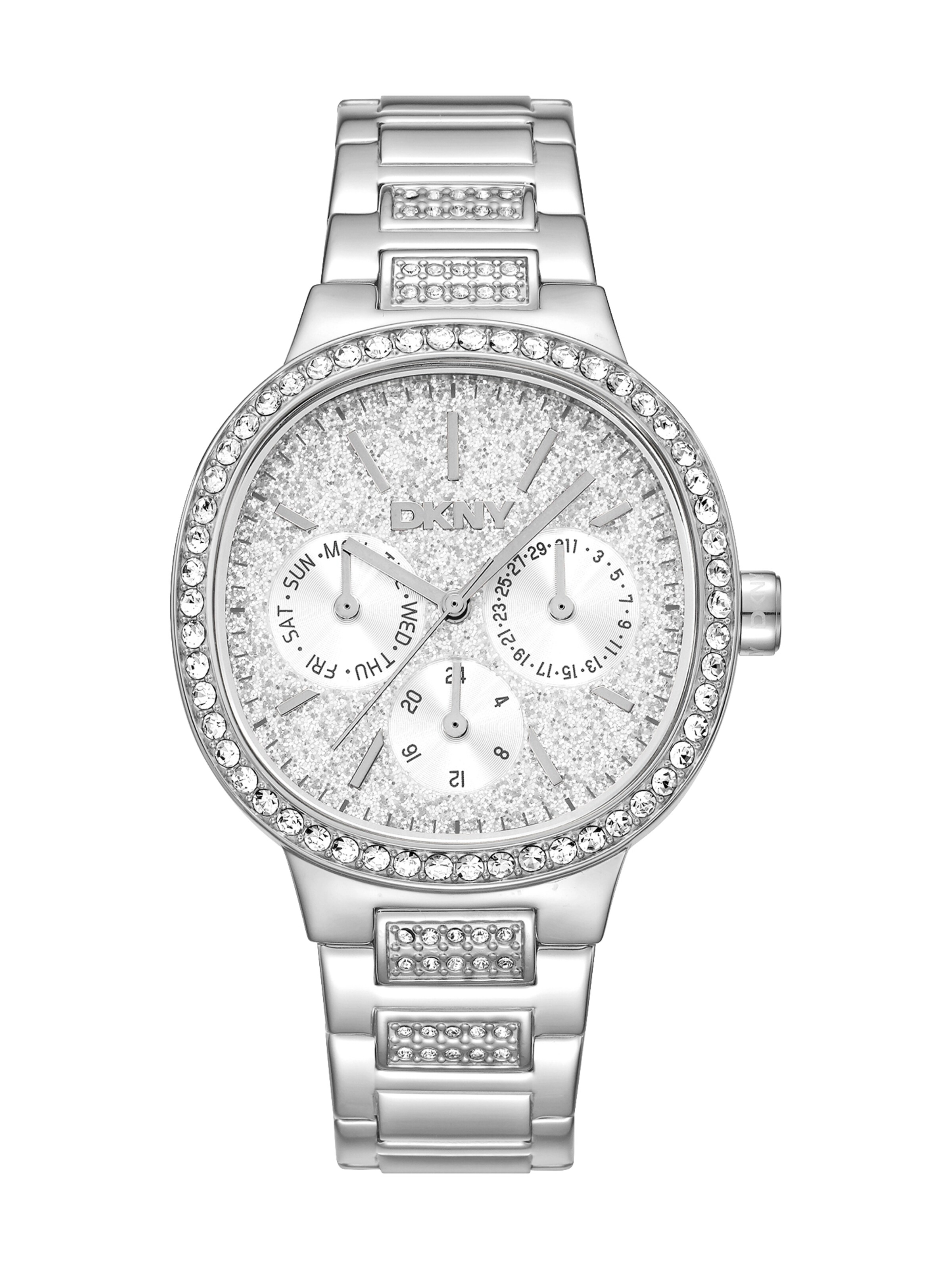 DKNY Analoog horloge 'Evening' in Zilver: voorkant