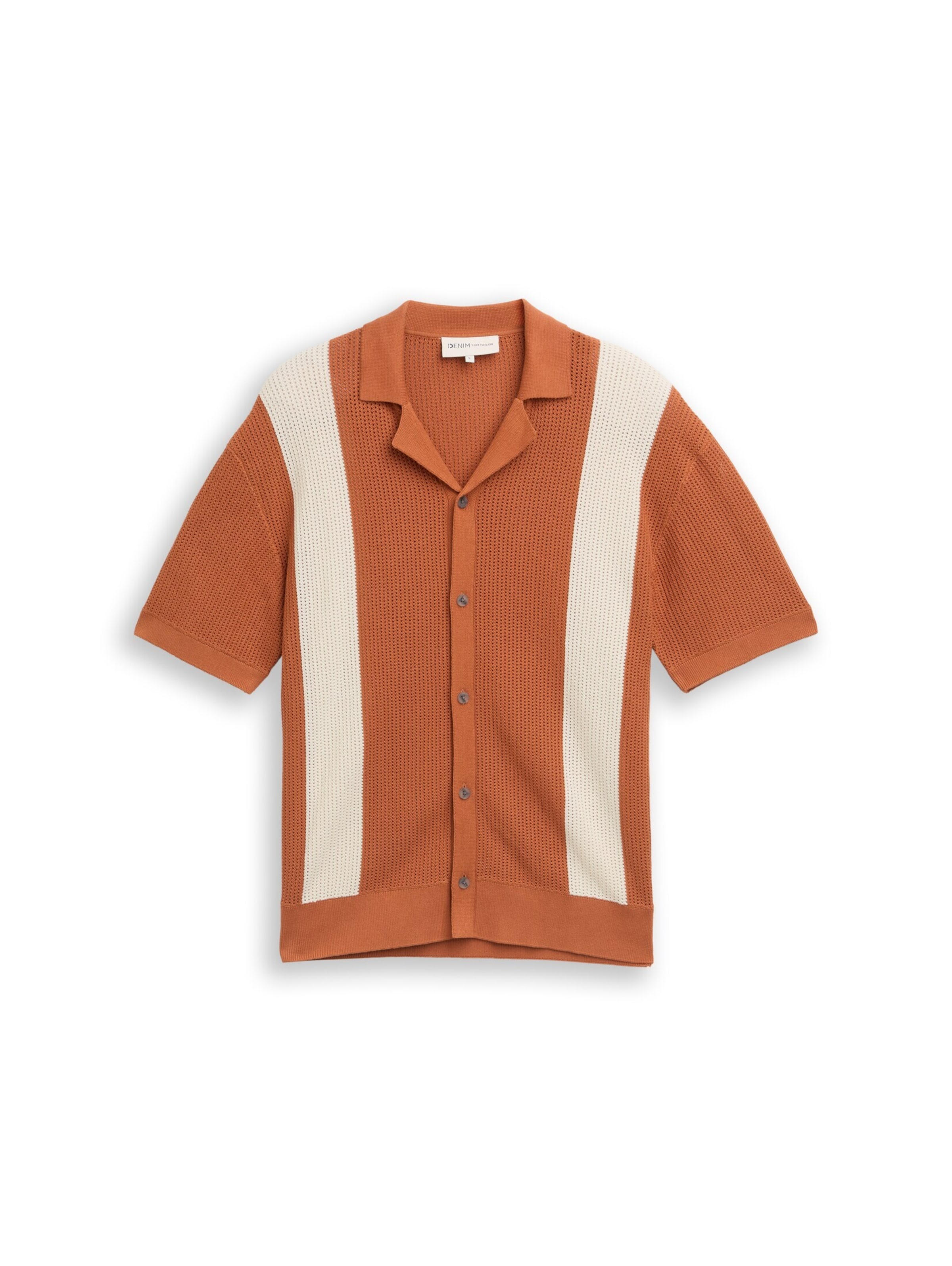 TOM TAILOR DENIM Gebreid vest in Oranje: voorkant