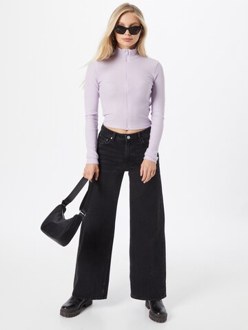 Wide leg Jeans 'Ray' di WEEKDAY in nero