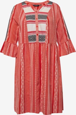 Ulla Popken Shirt Dress in Orange: front