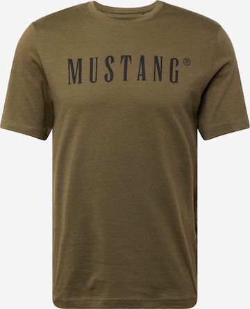 MUSTANG T-shirt 'AUSTIN' i brun: framsida