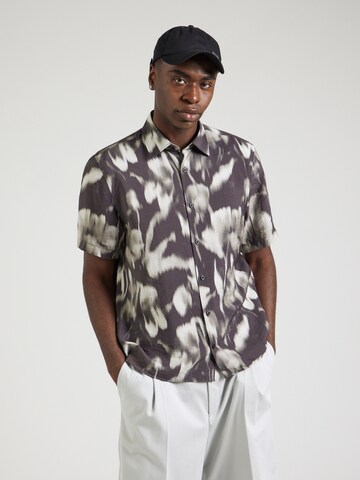 STRELLSON Regular fit Button Up Shirt 'Casyn' in Brown: front