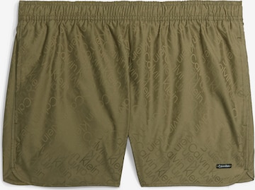 Calvin Klein Swimwear Board Shorts in Green: front