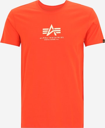 ALPHA INDUSTRIES Shirt in Orange: front