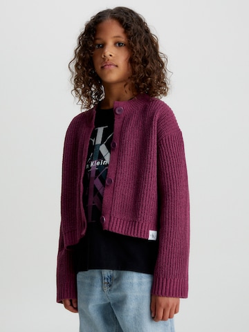 Calvin Klein Jeans Kardigan – fialová: přední strana