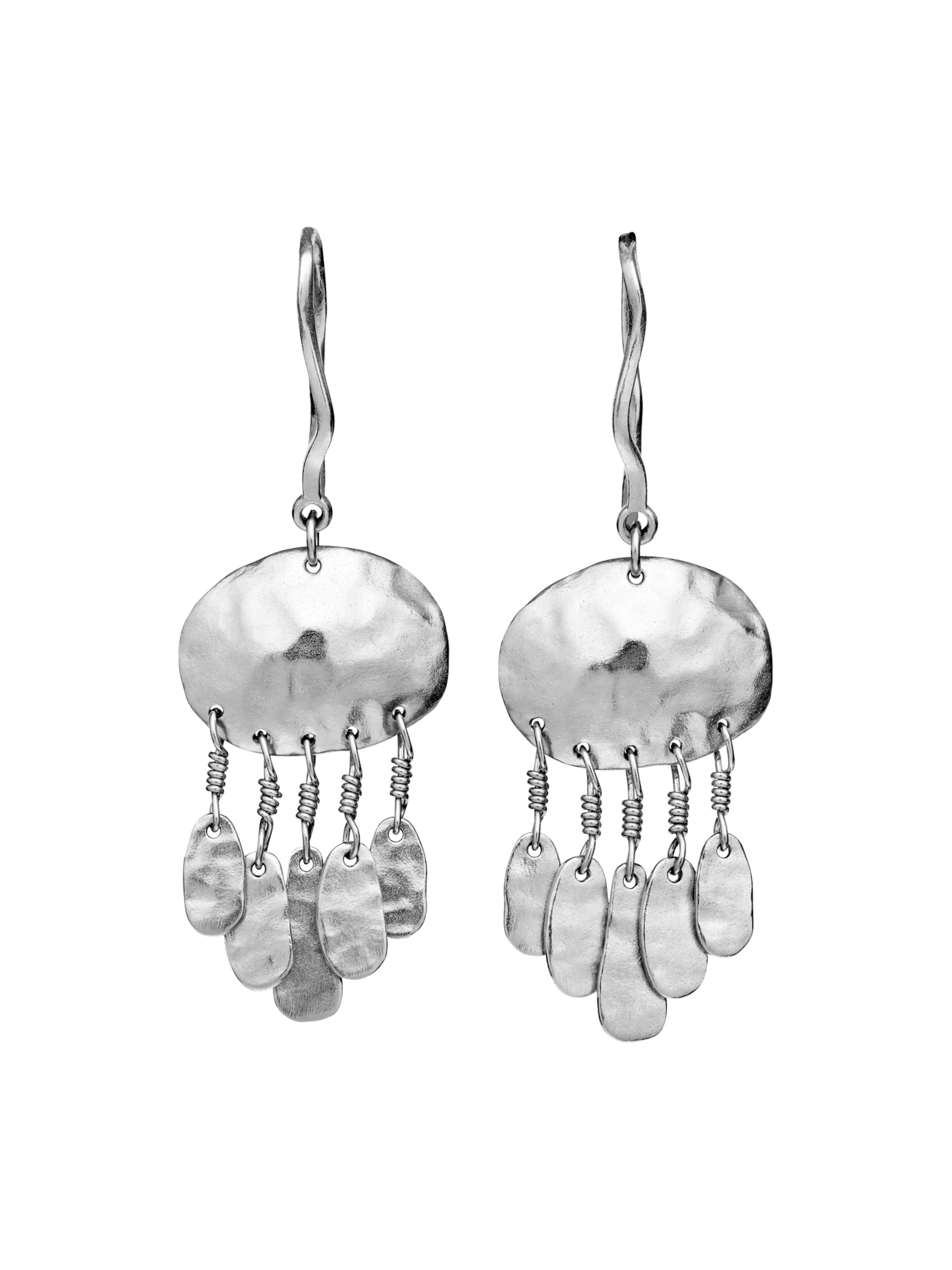 Orecchini 'Ursa' di Maanesten in argento: frontale