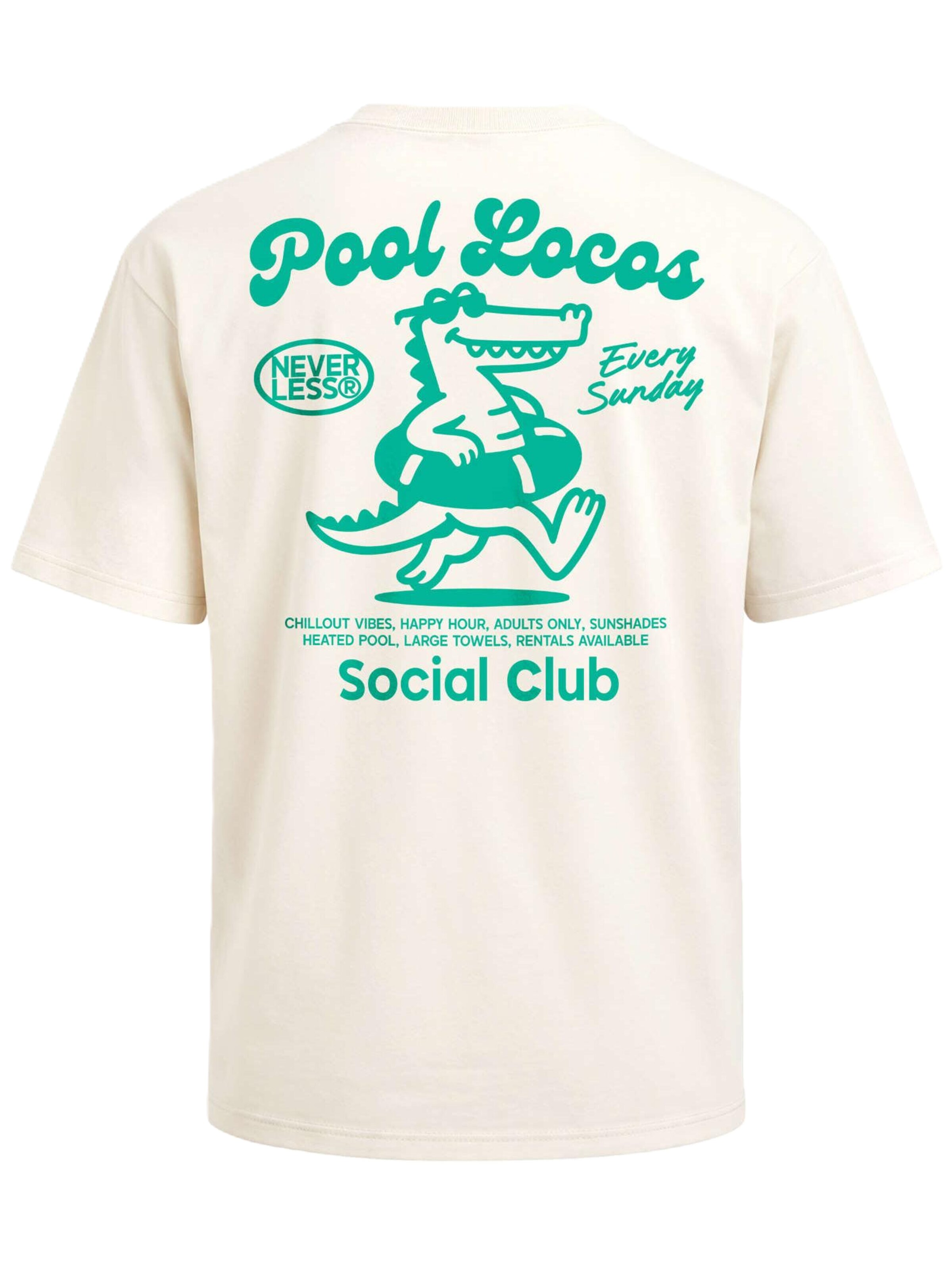 Neverless Shirt 'Pool Locos' in Beige
