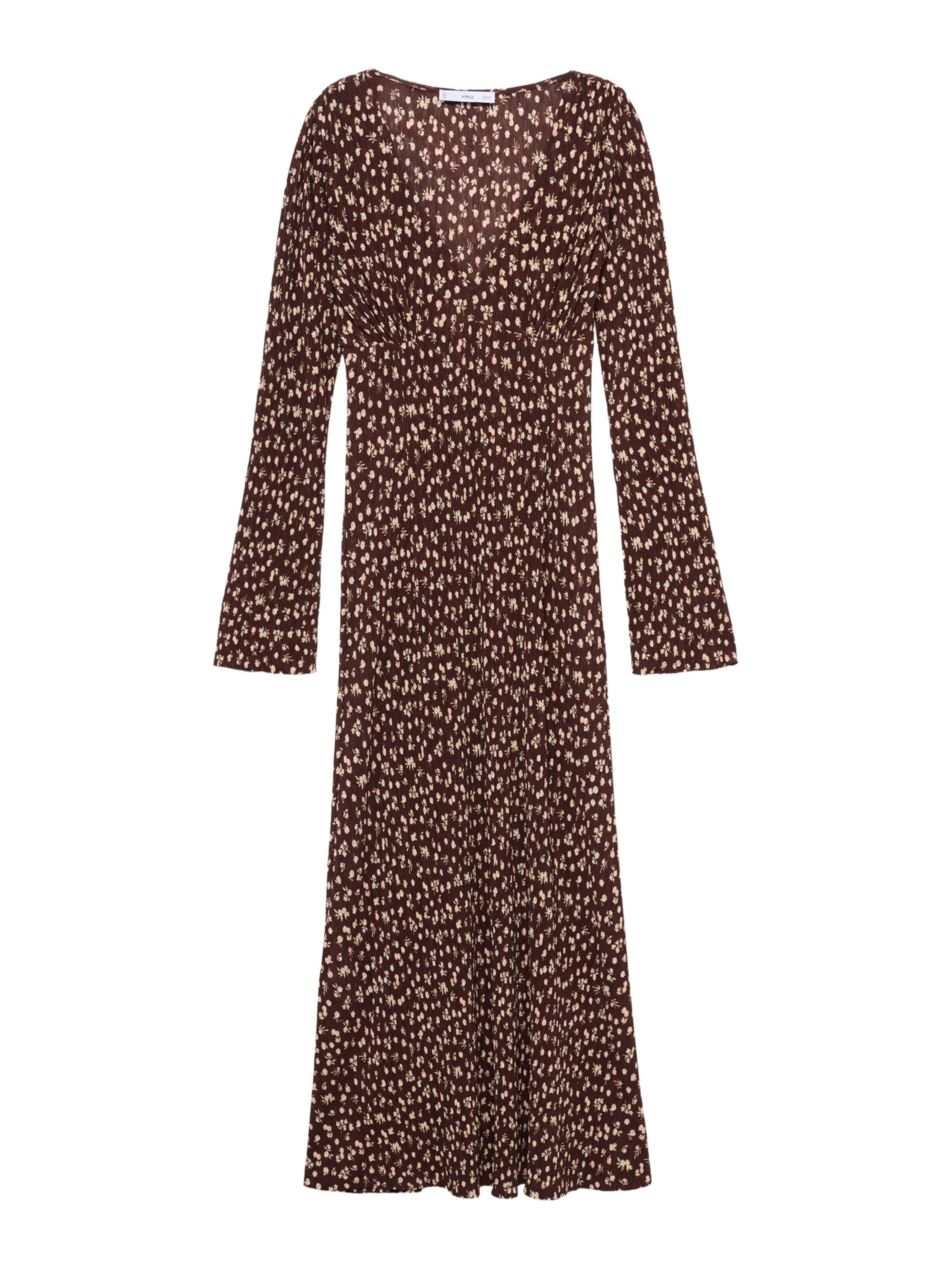 MANGO Jurk 'POME' in de kleur Ombergrijs / Donkerbruin, Productweergave