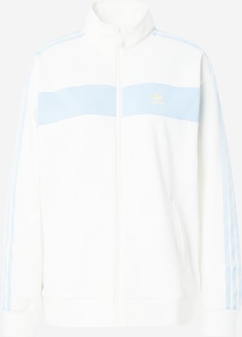 ADIDAS ORIGINALS - Casaco em moletão em branco: frente