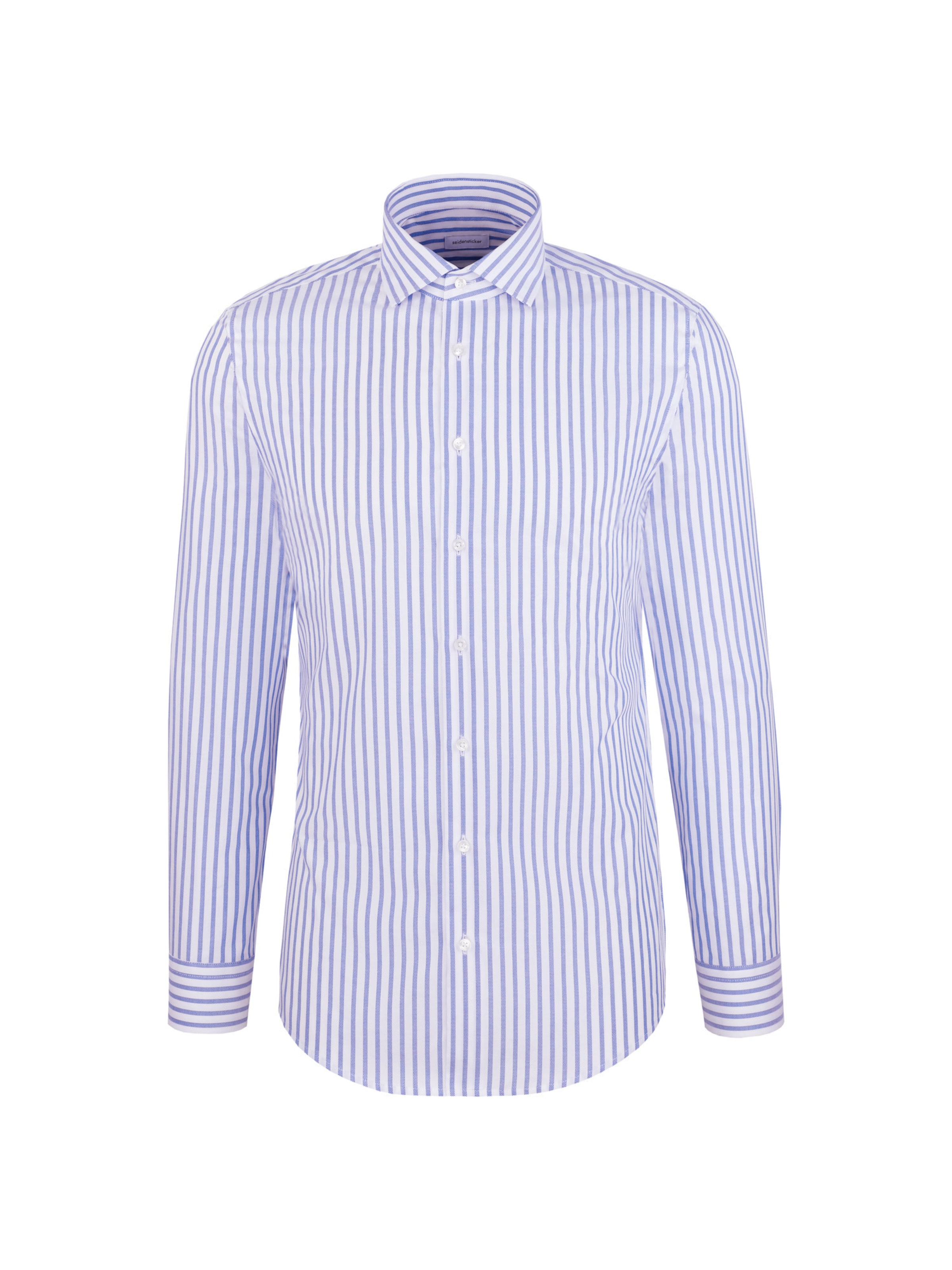 Coupe slim Chemise business 'Schwarze Rose' SEIDENSTICKER en blanc : devant