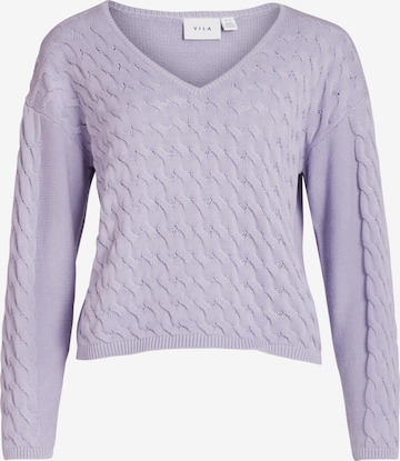 VILA Sweater 'Chao' in Purple: front