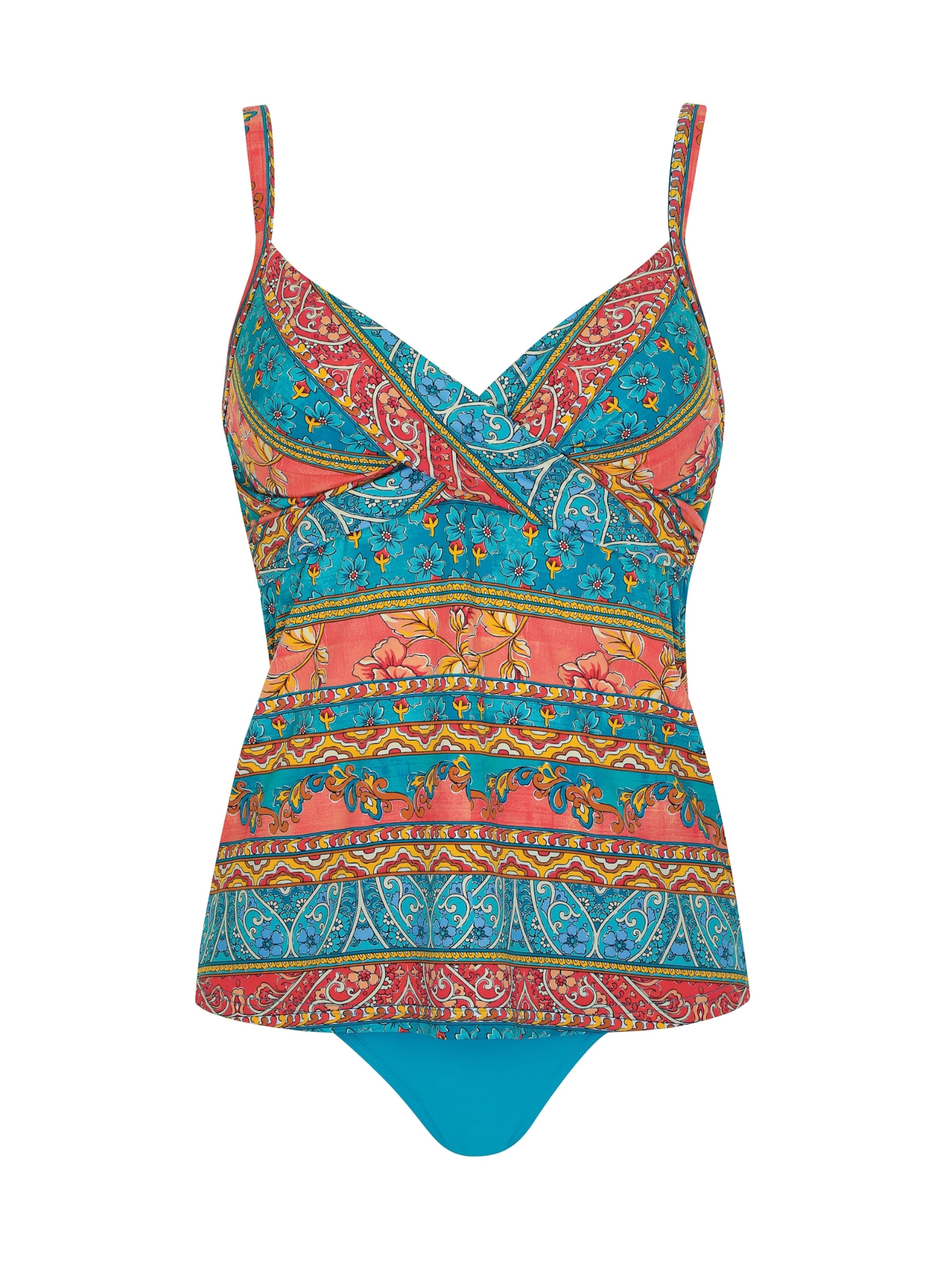 OLYMPIA Triangel Tankini in Blauw: voorkant