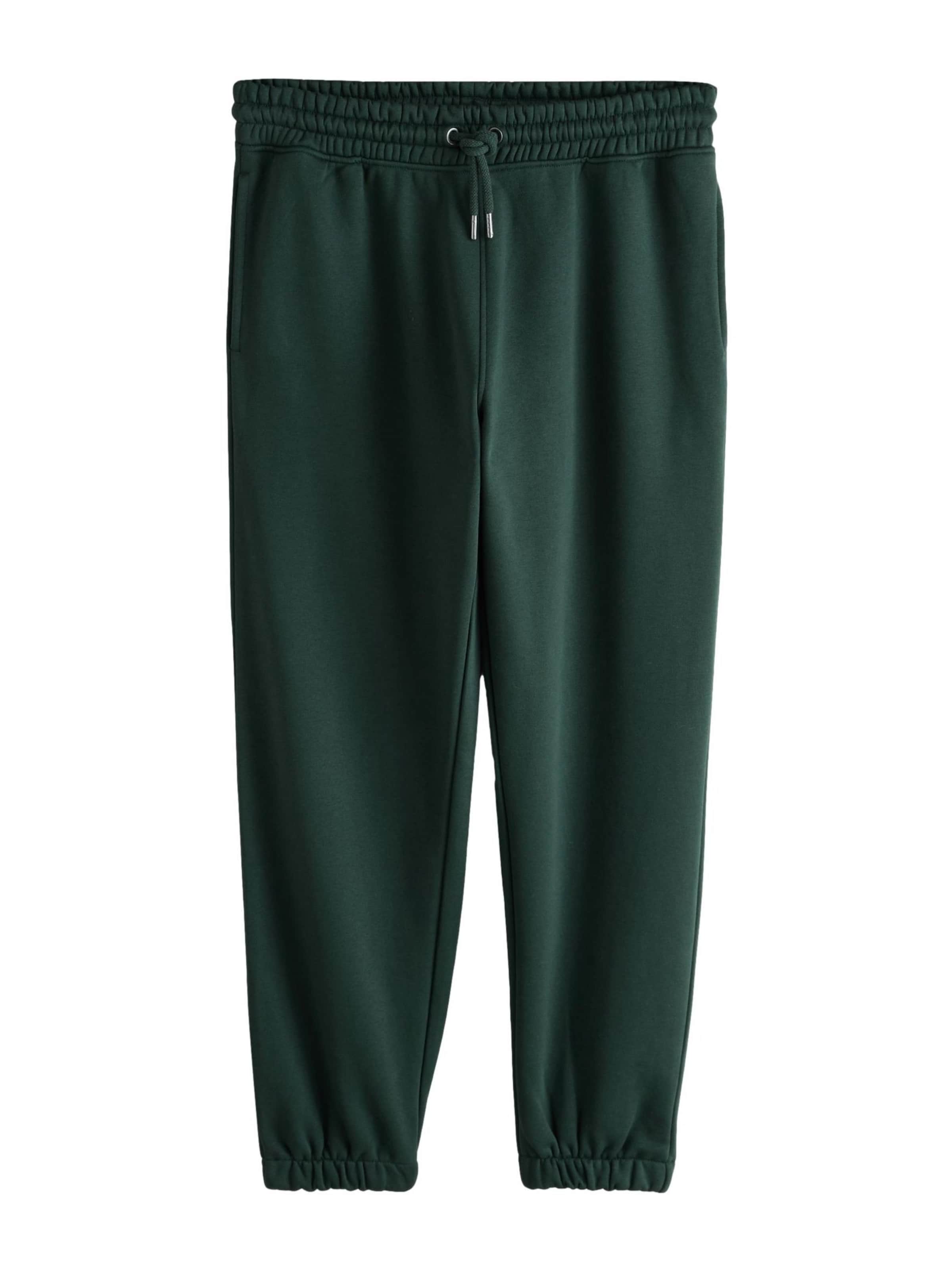 Next Tapered Trousers in Green: front
