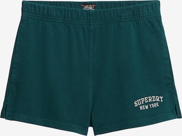 Pantalon 'Athletic Essentials' Superdry en vert : devant