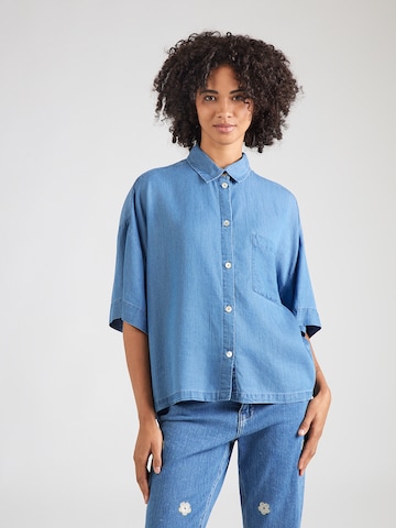 Chemisier Sublevel en bleu : devant