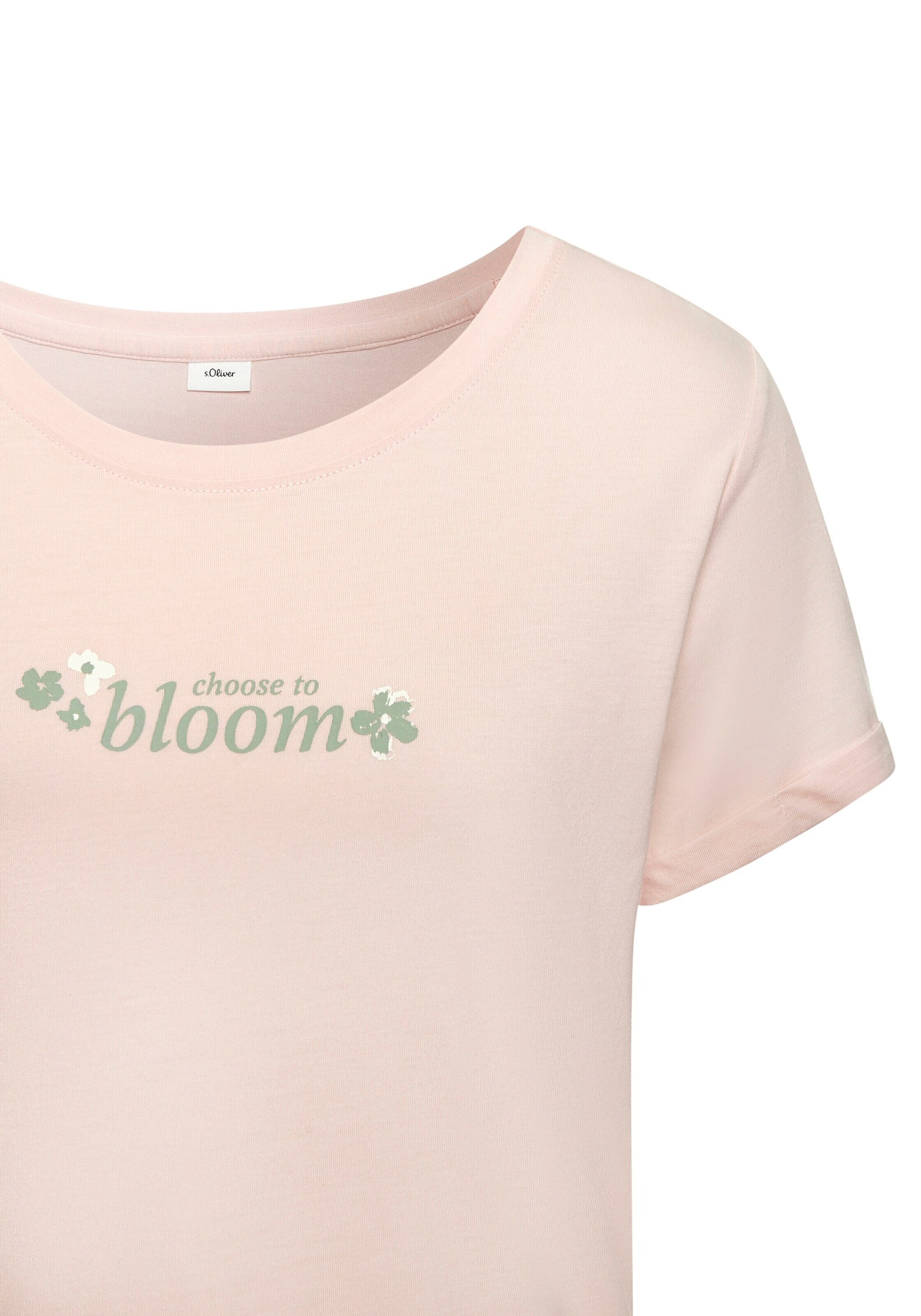 s.Oliver Μπλουζάκι ύπνου σε ροζ