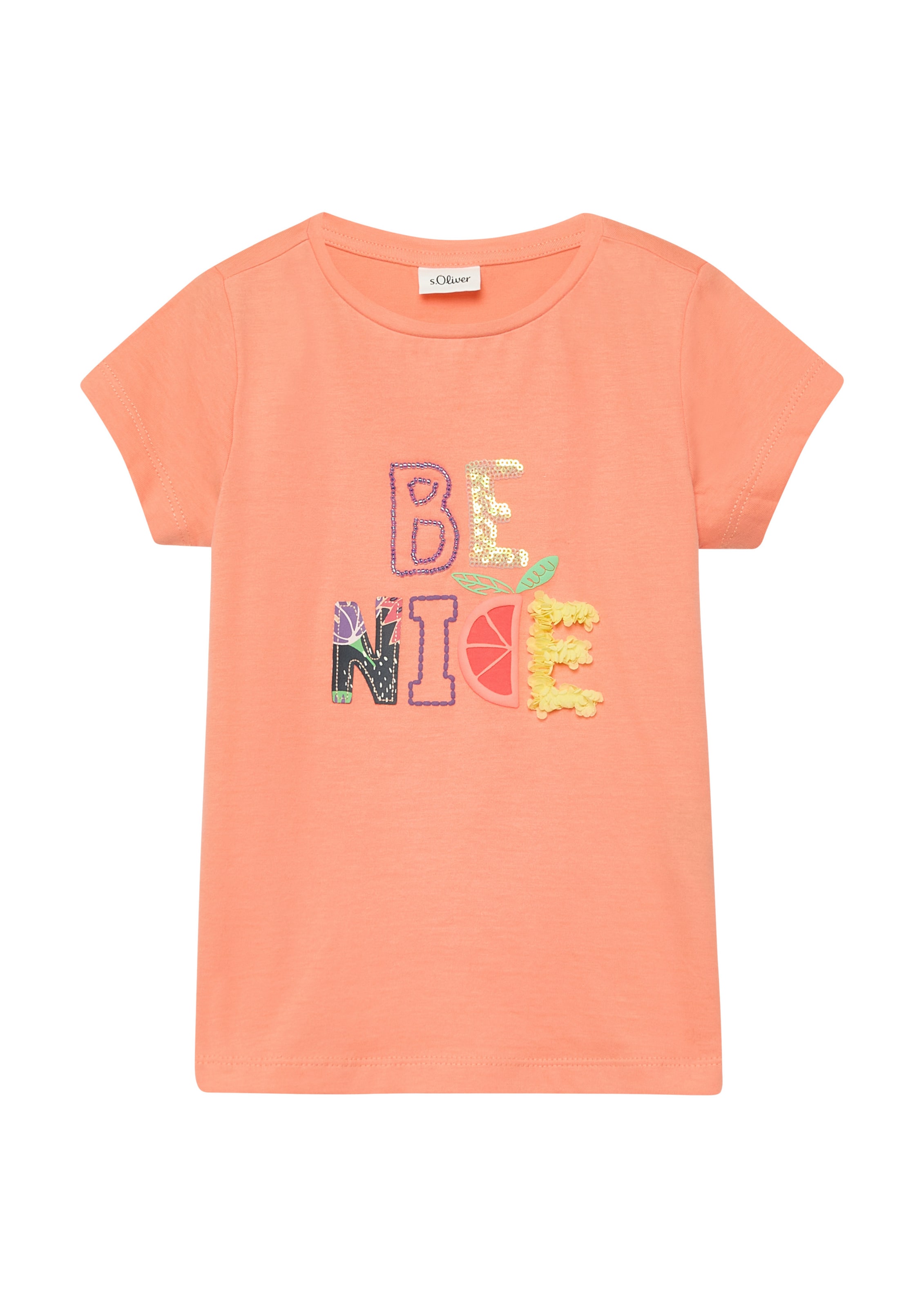 T-Shirt s.Oliver en orange : devant