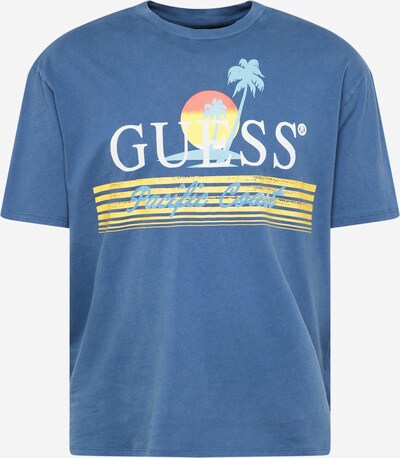 GUESS Shirt 'PACIFIC COAST' in Sapphire / Yellow / Orange / White, Item view