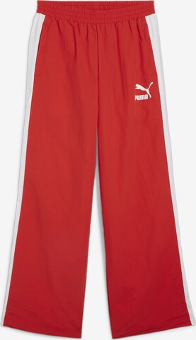 Loosefit Pantalon 'T7' PUMA en rouge : devant