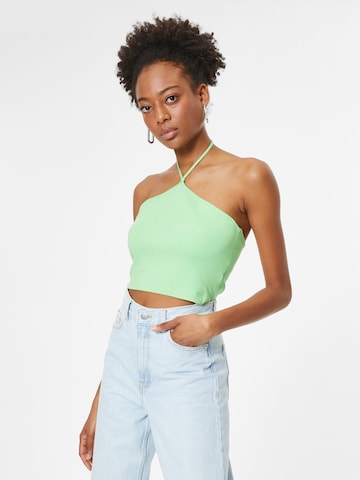 Monki Knitted Top in Green: front