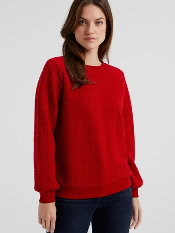 Sweat-shirt WE Fashion en rouge : devant