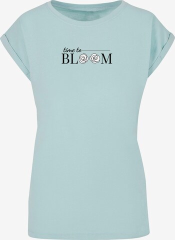 Merchcode Shirt 'Time To Bloom' in Blauw: voorkant