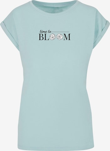 Merchcode Shirt 'Time To Bloom' in Blauw: voorkant