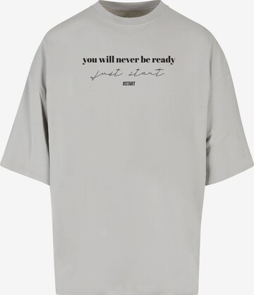 T-Shirt 'Just Start' Merchcode en gris : devant