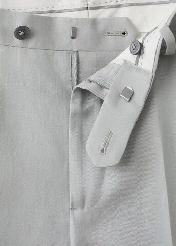 MANGO MAN Slim fit Pleated Pants in Grey