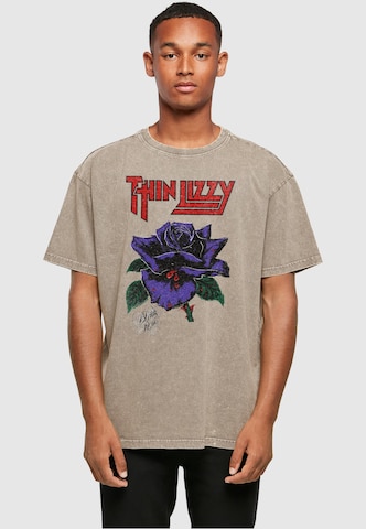 Merchcode Shirt 'Thin Lizzy - Rose Color' in Beige: voorkant