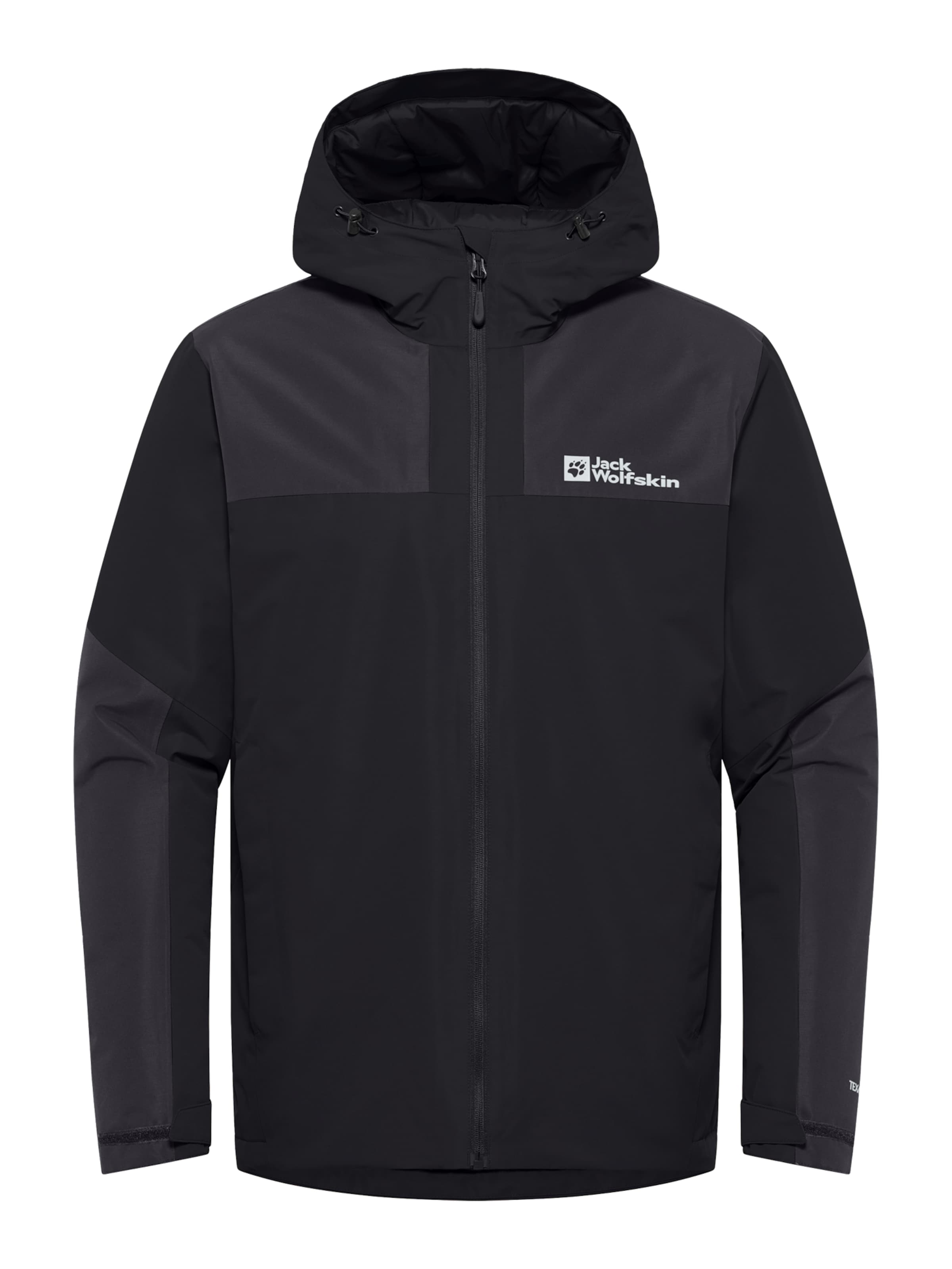 JACK WOLFSKIN Outdoorjacke 'Jasper' in Schwarz: Vorderseite
