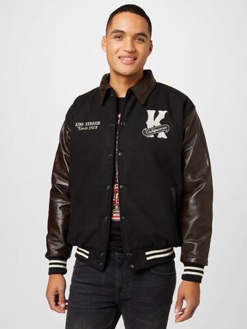 King Kerosin Between-Season Jacket 'Pharaohs' in Black: front