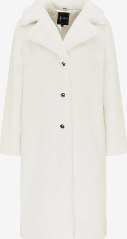 faina Between-Seasons Coat in White: front