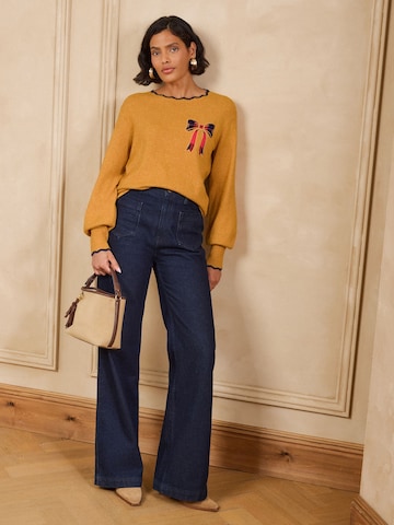 love & roses Pullover in Gelb