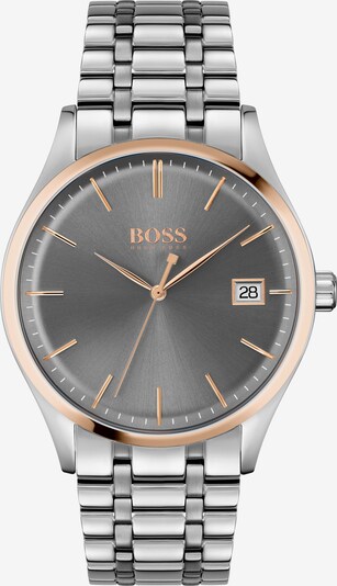 BOSS Casual Uhr 'Commissioner' in gold / dunkelgrau / silber, Produktansicht