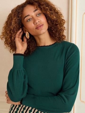 Robes en maille love & roses en vert