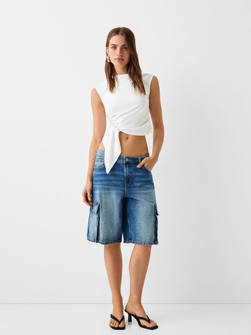 Bershka Top w kolorze biały