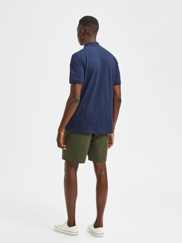 T-Shirt 'Aze' SELECTED HOMME en bleu