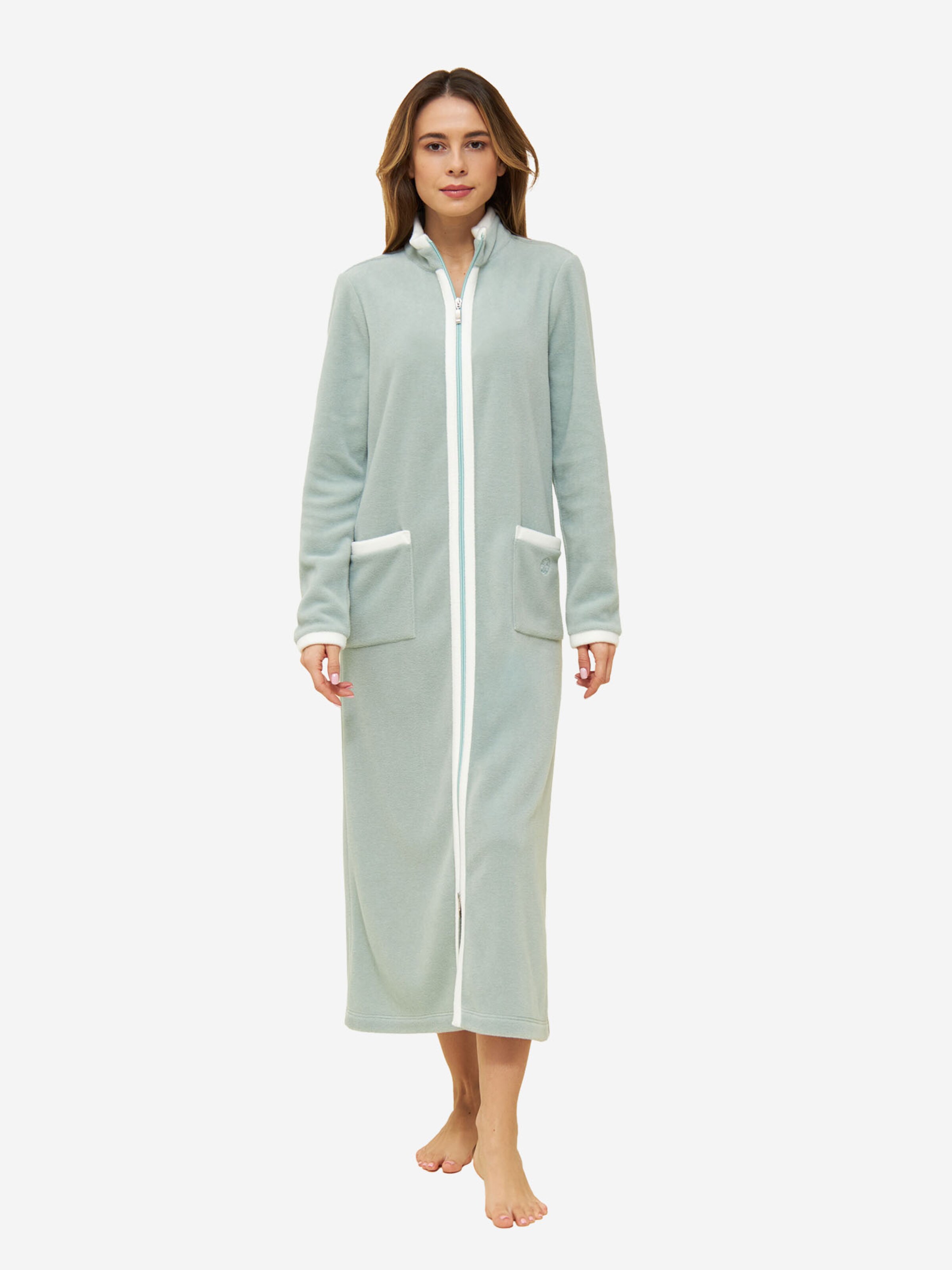 FÉRAUD PARIS Short Bathrobe ' Fleece ' in Green
