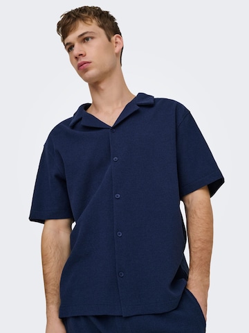 Only & Sons - Ajuste confortable Camisa 'ONSKosta' en azul