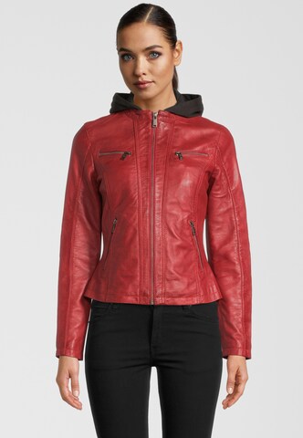 H.I.S Lederjacke in Rot: Vorderseite