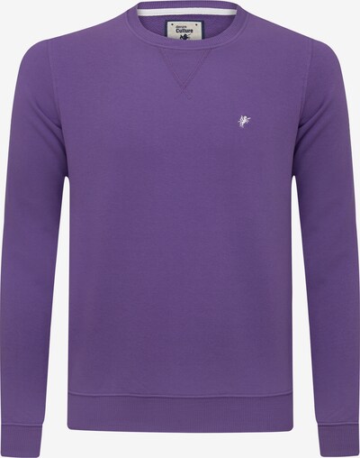 DENIM CULTURE Sweatshirt 'Nicholas' in Dark purple / White, Item view