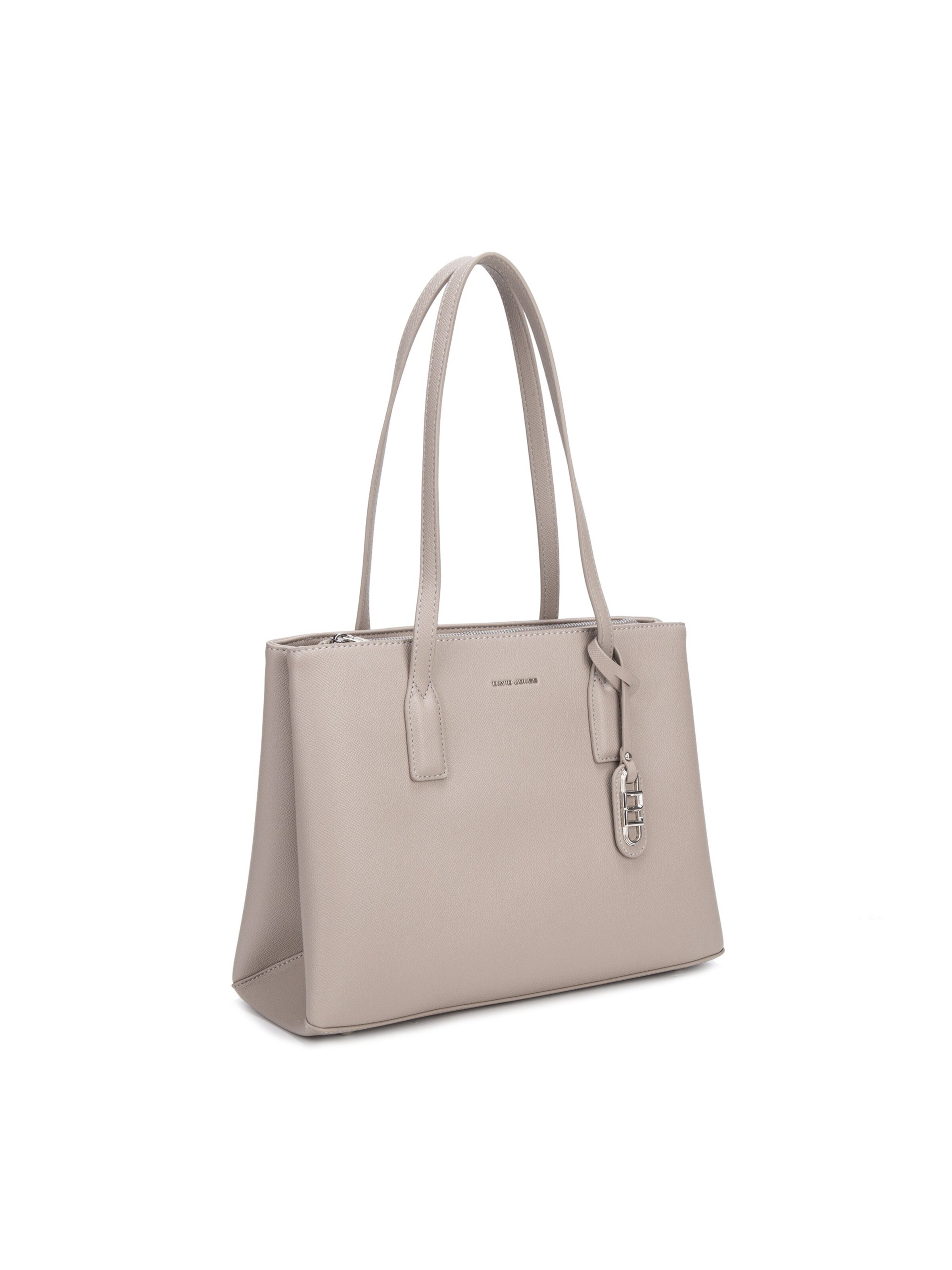 Borsa a spalla 'Borsa a Spalla David Jones Ecopelle Saffiano Doppi Manici' di David Jones in grigio: frontale