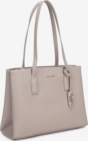 Borsa a spalla 'Borsa a Spalla David Jones Ecopelle Saffiano Doppi Manici' di David Jones in grigio: frontale