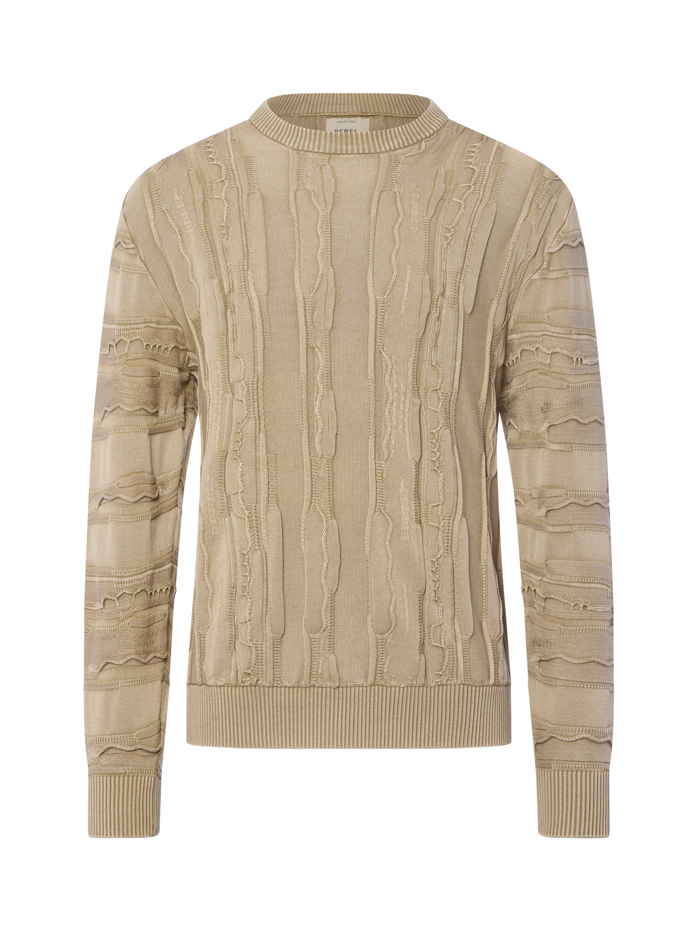 Pull-over Redefined Rebel en beige : devant