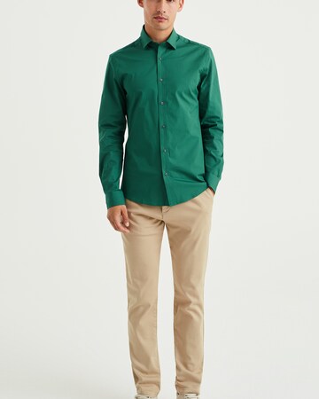 WE Fashion Slim fit Koszula w kolorze zielony