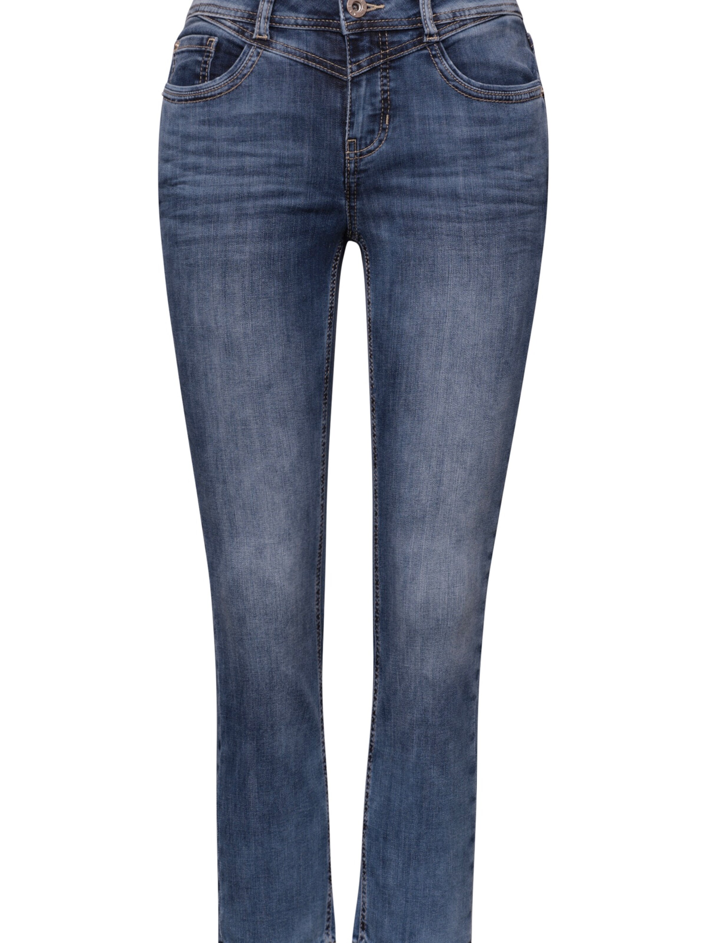 Coupe slim Jean 'Jane' STREET ONE en bleu : devant
