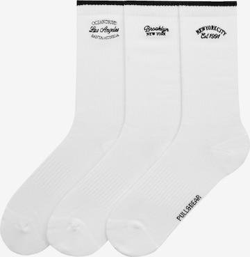 Pull&Bear Socks in White: front