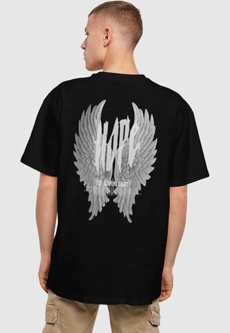 Merchcode Shirt 'Hope Wings' in Zwart: voorkant